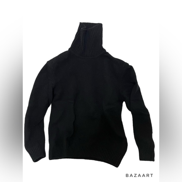 Zara turtleneck navy blue Unisex sweater size L - Picture 2 of 10